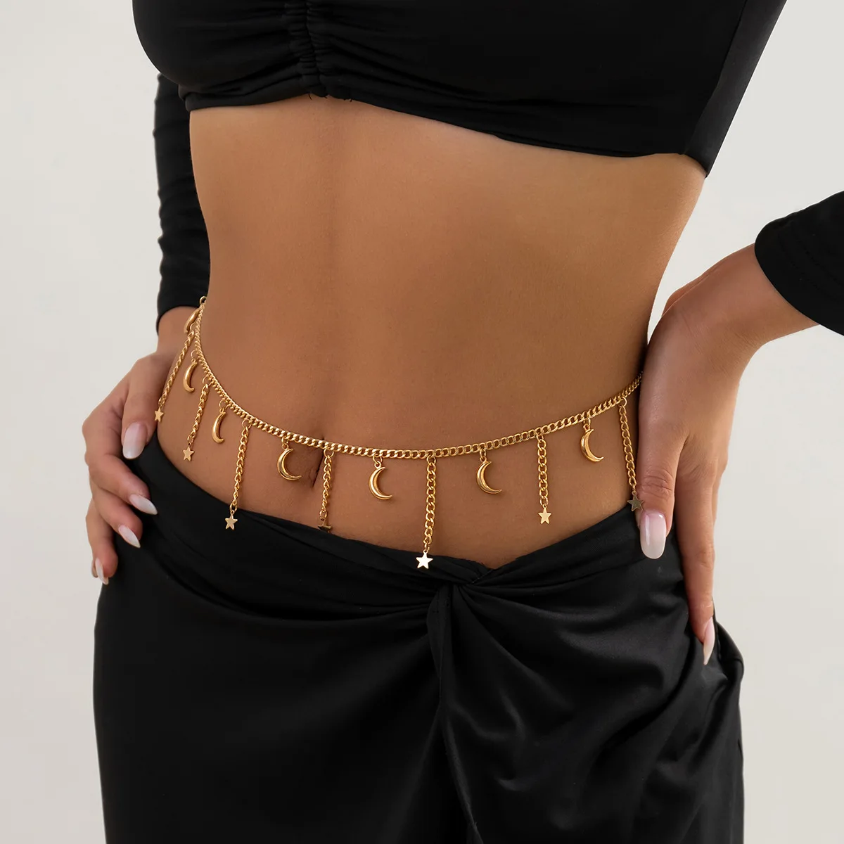 Fashion Simple Star Moon Pendant Body Jewelry Chain for Women New Summer Sexy Beach Bikinis Belly Waist Chain Y2K Accessories
Fashion Simple Star Moon Pendant Body Jewelry Chain for Women New Summer Sexy Beach Bikinis Belly Waist Chain Y2K Accessories