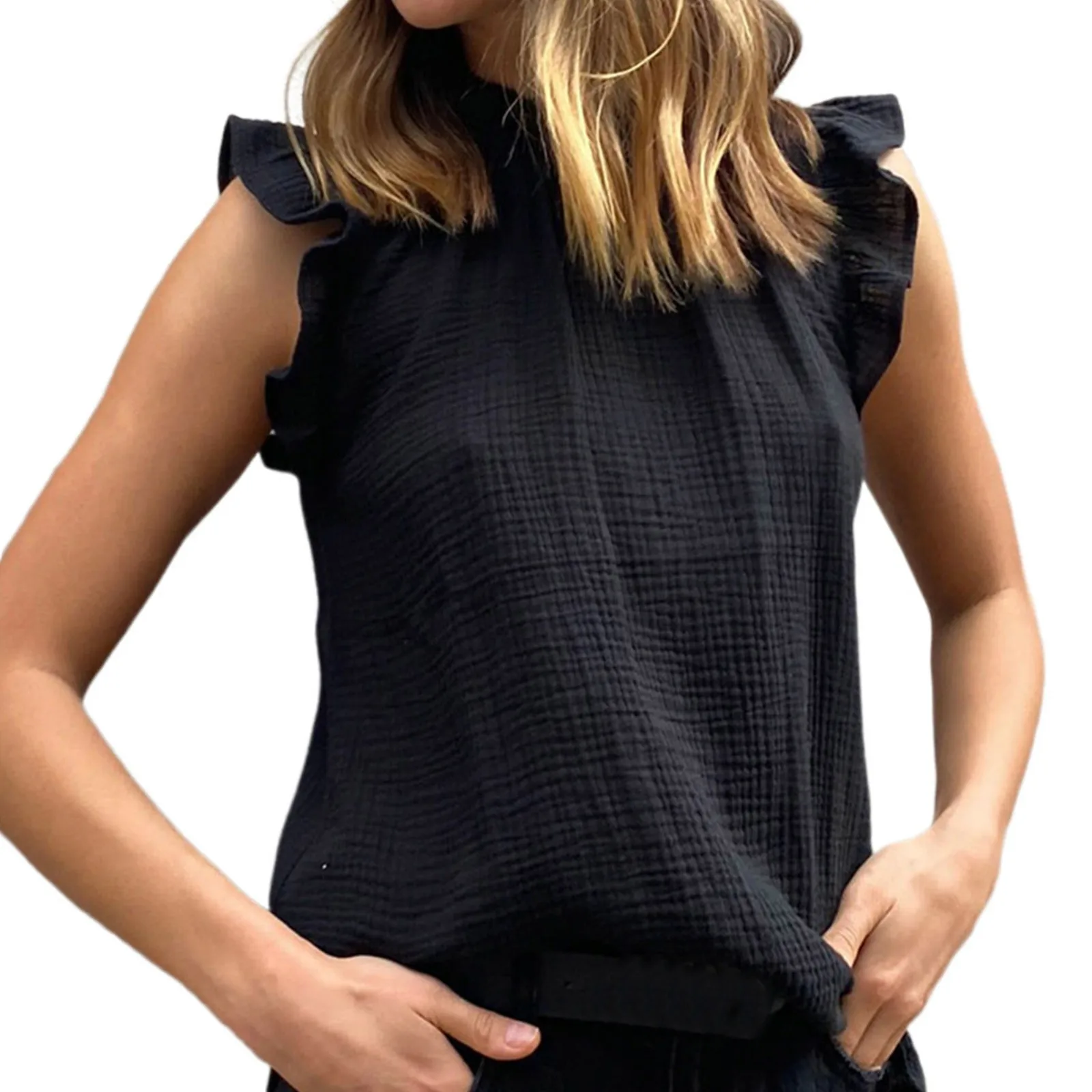 Womens Round Neck Sleeveless Raglan Sleeve Top T Shirt Solid Color Top Jr Fall Fashion
Womens Round Neck Sleeveless Raglan Sleeve Top T Shirt Solid Color Top Jr Fall Fashion