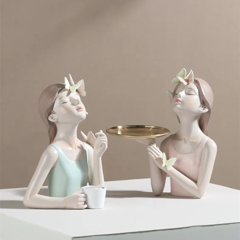 SIYU Creative Porch Living Room Desktop Dresser Key Mobile Phone Storage Looking Up Girl Tray Crafts Resin Ornaments
SIYU Creative Porch Living Room Desktop Dresser Key Mobile Phone Storage Looking Up Girl Tray Crafts Resin Ornaments