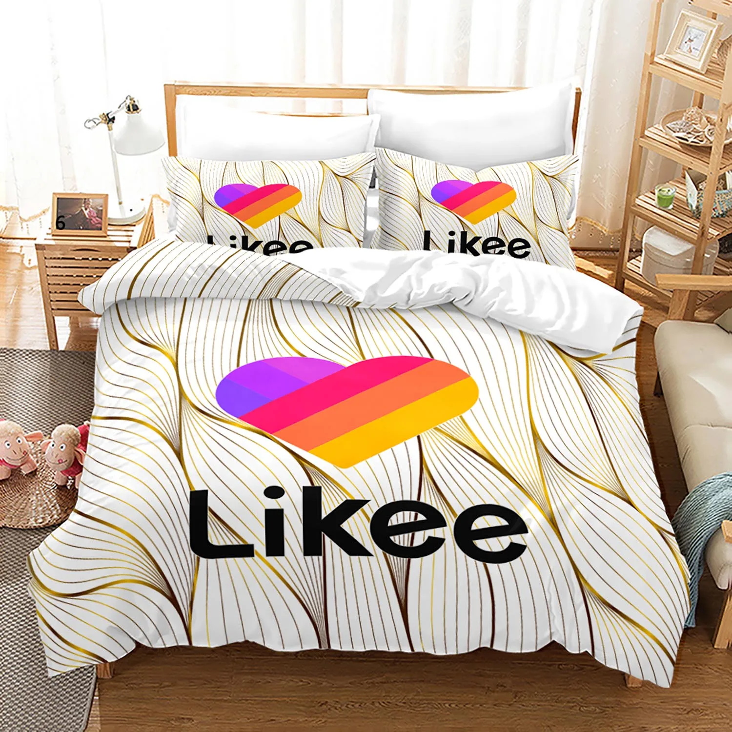 Twin Full Queen King Size Lover Likee Bed Set Aldult Kid Bedroom постельное бельё Heart-shaped 014 Likee Bedding Set Single
Twin Full Queen King Size Lover Likee Bed Set Aldult Kid Bedroom постельное бельё Heart-shaped 014 Likee Bedding Set Single