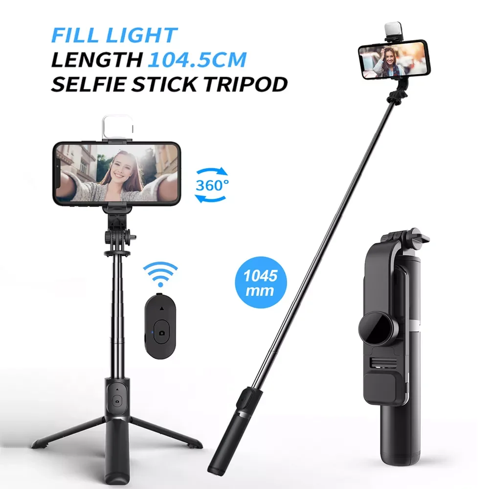 New Wireless Bluetooth Selfie Stick Tripod with Remote Extendable Tripod with LED Light Detachable for iPhone Android Smartphone
New Wireless Bluetooth Selfie Stick Tripod with Remote Extendable Tripod with LED Light Detachable for iPhone Android Smartphone