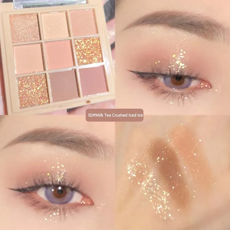 9 Colors Eyeshadow Palette Glitter Long Lasting Beauty Cosmetics Eye Shadow Shine Matte Fashion New Makeup Shimmer Cosmetic
9 Colors Eyeshadow Palette Glitter Long Lasting Beauty Cosmetics Eye Shadow Shine Matte Fashion New Makeup Shimmer Cosmetic