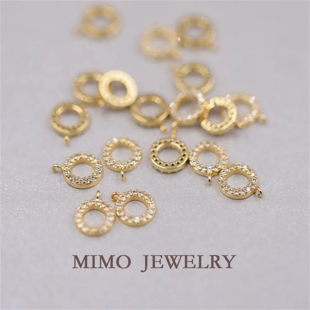 Gold Plated Round Ring Type Zircon Micro Inlaid Single Ring Pendant Copper Plated 18k Gold DIY Handmade Accessories
Gold Plated Round Ring Type Zircon Micro Inlaid Single Ring Pendant Copper Plated 18k Gold DIY Handmade Accessories