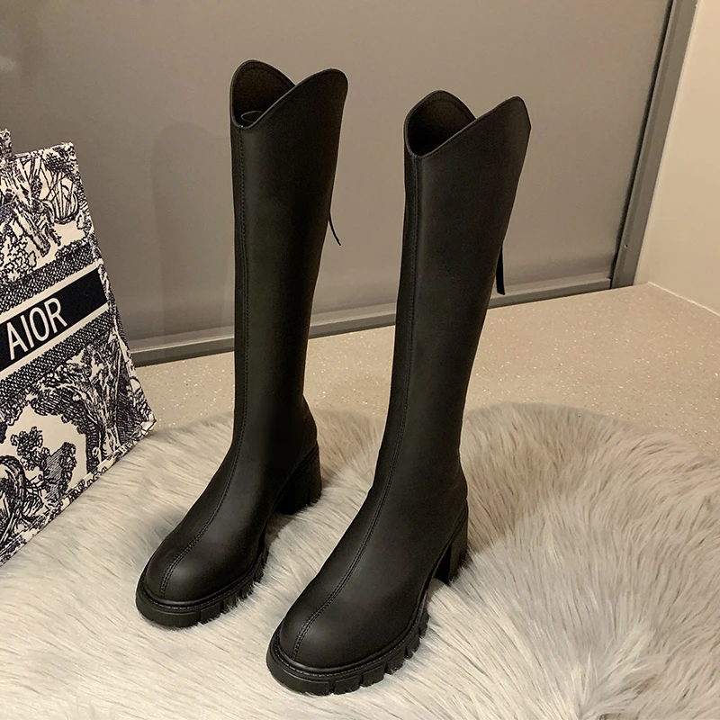 High-top Knight Boots Women's Autumn and Winter New Long Boots Riding Boots Fashion Retro Thick Heels High-heeled Boots Shoes
High-top Knight Boots Women's Autumn and Winter New Long Boots Riding Boots Fashion Retro Thick Heels High-heeled Boots Shoes