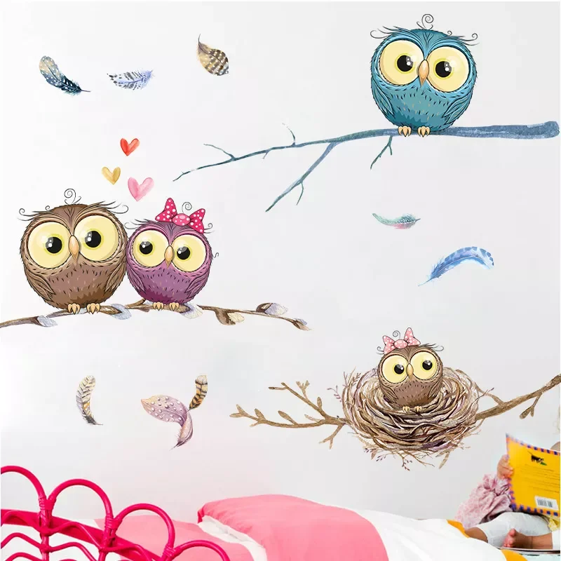 NEW2022 Cartoon owl baby in the tree Wall Sticker Home Decor bedroom for kids room Baby room Background Mural art Decals poster
NEW2022 Cartoon owl baby in the tree Wall Sticker Home Decor bedroom for kids room Baby room Background Mural art Decals poster