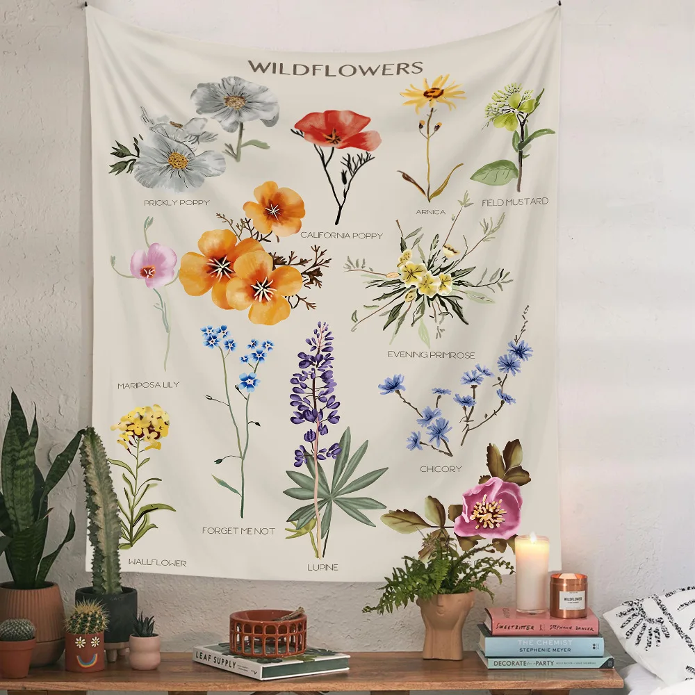 Wildflowers White Tapestry Art Tapestry Wall Hanging Living Room Bedroom Dorm Party Wall Decoration
Wildflowers White Tapestry Art Tapestry Wall Hanging Living Room Bedroom Dorm Party Wall Decoration