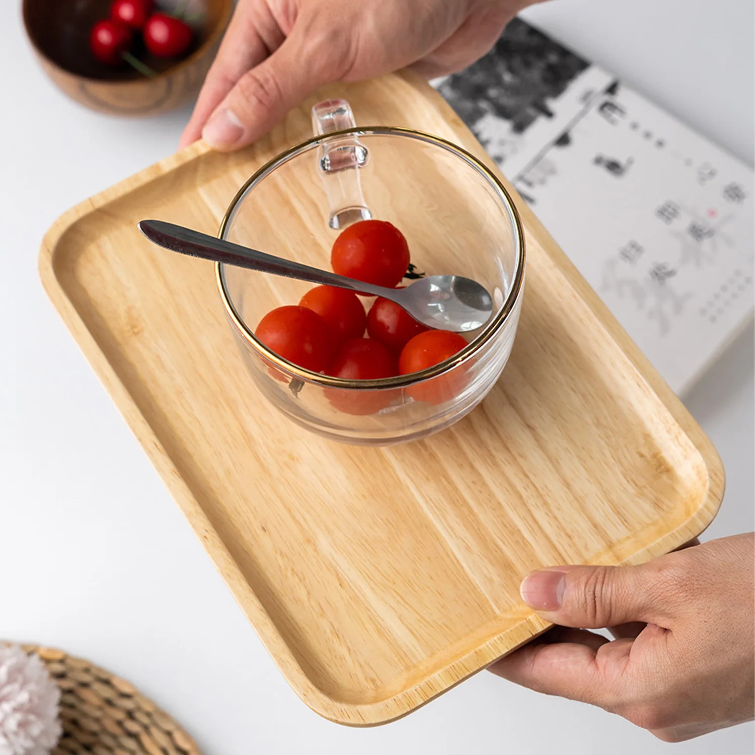 GGboom Bamboo and Wood product Rubber square flat plate wooden dinner plate tea tray fruit tray flat plate
GGboom Bamboo and Wood product Rubber square flat plate wooden dinner plate tea tray fruit tray flat plate