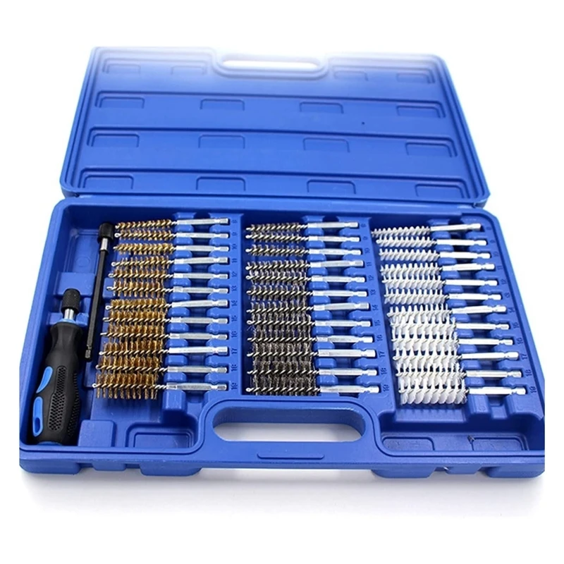 38 Pieces Industrial Wire Brush Set with Storage Case 1/4" Hex Shank Long Extension Bar Stainless Steel Nylon Brush
38 Pieces Industrial Wire Brush Set with Storage Case 1/4" Hex Shank Long Extension Bar Stainless Steel Nylon Brush