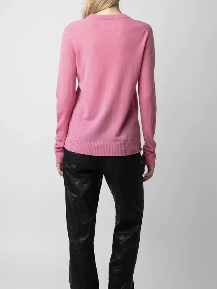 2 Colors Women 100% Cashmere Sweater Embroidery Letter 2023 Early Autumn Female O-Neck Long Sleeve Knit Jumper
2 Colors Women 100% Cashmere Sweater Embroidery Letter 2023 Early Autumn Female O-Neck Long Sleeve Knit Jumper