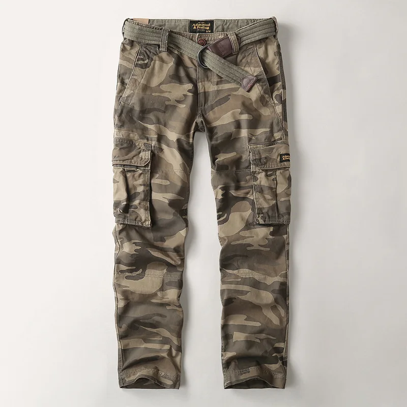Autumn New Men's Cargo Pants with Belt Tactical Camouflage Pants Cotton Large Size Loose Casual Pants Outdoor Hiking Pants
Autumn New Men's Cargo Pants with Belt Tactical Camouflage Pants Cotton Large Size Loose Casual Pants Outdoor Hiking Pants