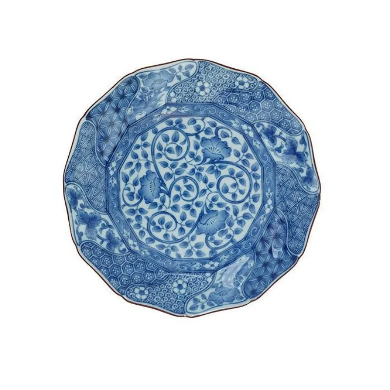 Dining Plate Japanese Style Hand-painted Blue And White Auspicious Pattern Underglaze Color Ceramic Tableware Plate
Dining Plate Japanese Style Hand-painted Blue And White Auspicious Pattern Underglaze Color Ceramic Tableware Plate