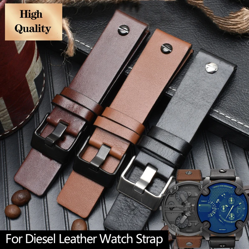 New Leather Watchband with Rivet For Diesel DZ4290 DZ7395 DZ4344 DZ7313 DZ7333 7322 4318 Cowhide Watch Strap 24mm 26mm 28mm 30mm
New Leather Watchband with Rivet For Diesel DZ4290 DZ7395 DZ4344 DZ7313 DZ7333 7322 4318 Cowhide Watch Strap 24mm 26mm 28mm 30mm