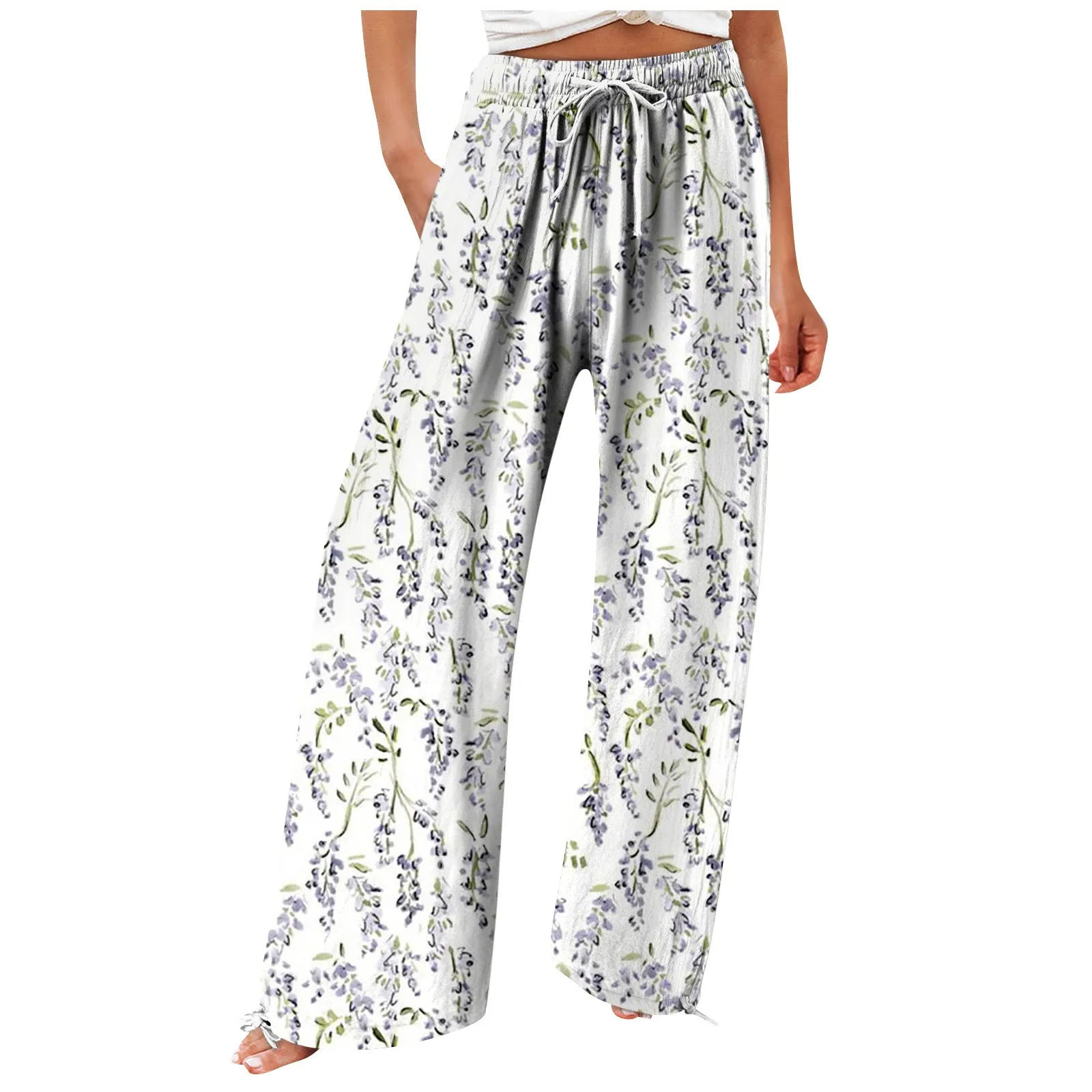 women's Casual Loose floral print comfort Wide Leg Long Pants female fashion Pockets High Waist pants drawstring mopping pants
women's Casual Loose floral print comfort Wide Leg Long Pants female fashion Pockets High Waist pants drawstring mopping pants