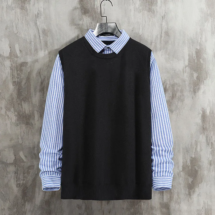 2022 spring and autumn new men's fake two-piece knitted striped long-sleeved shirt men's casual shirt mens dress shirts
2022 spring and autumn new men's fake two-piece knitted striped long-sleeved shirt men's casual shirt mens dress shirts