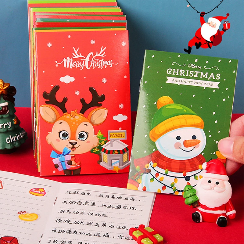 5 Pcs Lovely Happy Christmas Cartoon Pocket Notepad Mini Notebooks Stationery Santa And Elk Pattern Gift Stationery Supplies
5 Pcs Lovely Happy Christmas Cartoon Pocket Notepad Mini Notebooks Stationery Santa And Elk Pattern Gift Stationery Supplies