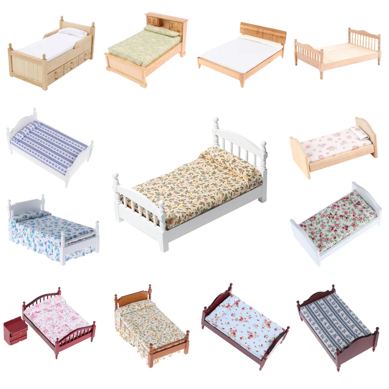 1:12 Dollhouse Miniature Single/Double Bed Cabinet Home Bedroom Furniture Toy Gift Living Room Handmade Wooden Furniture Model
1:12 Dollhouse Miniature Single/Double Bed Cabinet Home Bedroom Furniture Toy Gift Living Room Handmade Wooden Furniture Model