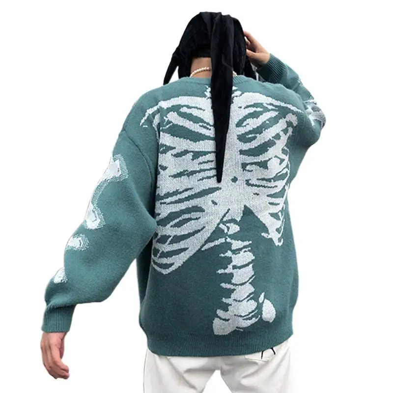 Hip Hop Streetwear Harajuku Sweater Men Women Loose Vintage Retro Skull Print Knitted Sweater 2021 Autumn Cotton Pullover Unisex
Hip Hop Streetwear Harajuku Sweater Men Women Loose Vintage Retro Skull Print Knitted Sweater 2021 Autumn Cotton Pullover Unisex