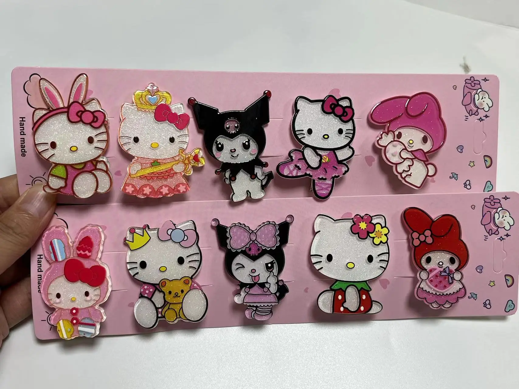 5Pcs Acrylic Glitter Sanrio Kuromis Hair Clips Hairpin Accessories Barrette Bobby Pin for Girls Women Headdress Trending Decor
5Pcs Acrylic Glitter Sanrio Kuromis Hair Clips Hairpin Accessories Barrette Bobby Pin for Girls Women Headdress Trending Decor
