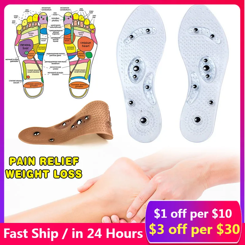 2 PCS Unisex Magnetic Massage Insoles Foot Acupressure Shoe Pads Therapy Slimming Insoles for Weight Loss Transparent
2 PCS Unisex Magnetic Massage Insoles Foot Acupressure Shoe Pads Therapy Slimming Insoles for Weight Loss Transparent