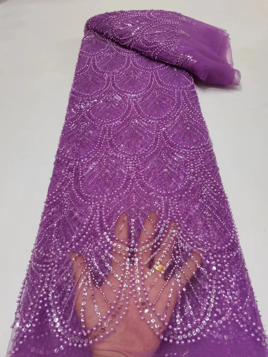 African Sequins Lace Fabric 2022 High Quality Embroidery Beaded Tulle Lace With Pearls For Bridal
African Sequins Lace Fabric 2022 High Quality Embroidery Beaded Tulle Lace With Pearls For Bridal