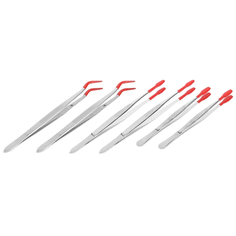 6 Pieces Rubber Tipped Tweezers PVC Stainless Steel Tips Tweezers For Jewelry Hobby Industrial Hobby Craft
6 Pieces Rubber Tipped Tweezers PVC Stainless Steel Tips Tweezers For Jewelry Hobby Industrial Hobby Craft