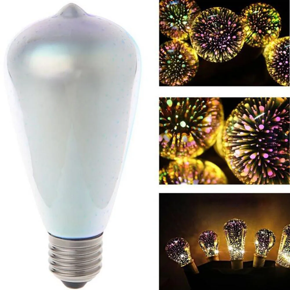 4w Led Light Bulb 3d Fireworks Projector Lamp Shine Decoration For Living Room Bedroom Colourful Led Night Light Home Supplies 
4w Led Light Bulb 3d Fireworks Projector Lamp Shine Decoration For Living Room Bedroom Colourful Led Night Light Home Supplies