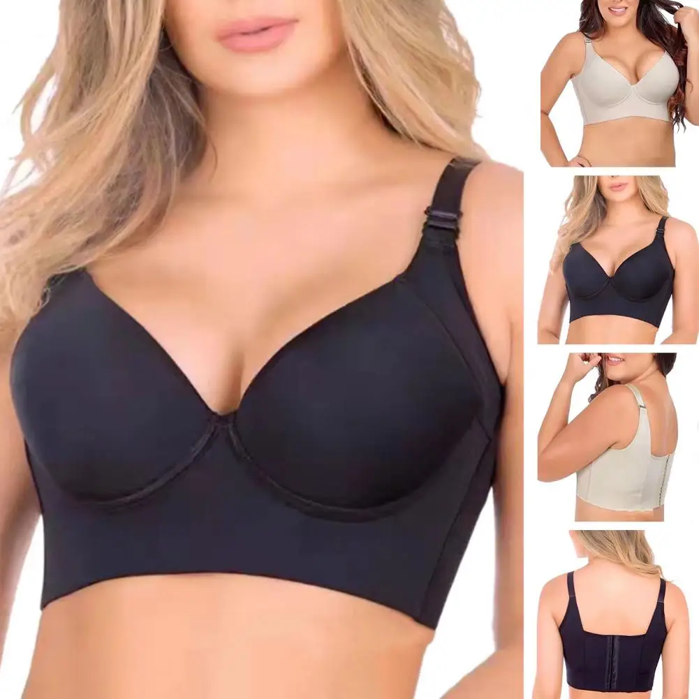Lady Bra Solid Color Padded Bra Adjustable Straps Full Back Coverage Push Up Comfortable Bras Female Clothes Women's Intimates
Lady Bra Solid Color Padded Bra Adjustable Straps Full Back Coverage Push Up Comfortable Bras Female Clothes Women's Intimates