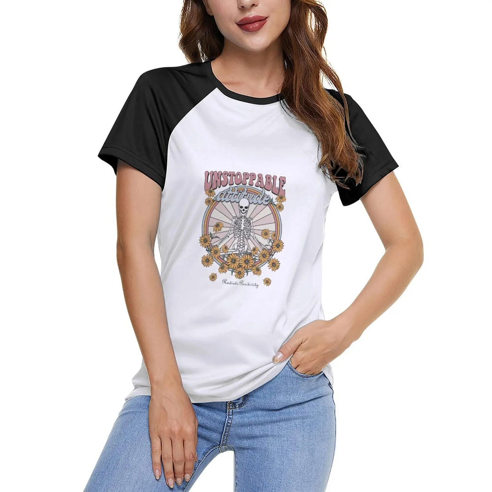 Multicolor Cotton Cartoon Printing Spring/Summer Women's Top Short Sleeve T-shirt Fashion Casual Customizable Plus Size Top
Multicolor Cotton Cartoon Printing Spring/Summer Women's Top Short Sleeve T-shirt Fashion Casual Customizable Plus Size Top