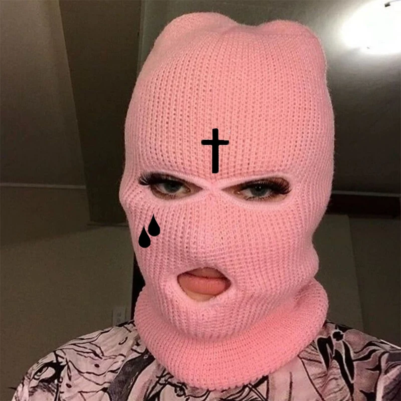Pink 3 Three-Hole Hat Knitting Army Tactics Full Face Mask Sports Ski Balaclava Hat Motorbike Motorcycle Helmet Full Helmet
Pink 3 Three-Hole Hat Knitting Army Tactics Full Face Mask Sports Ski Balaclava Hat Motorbike Motorcycle Helmet Full Helmet
