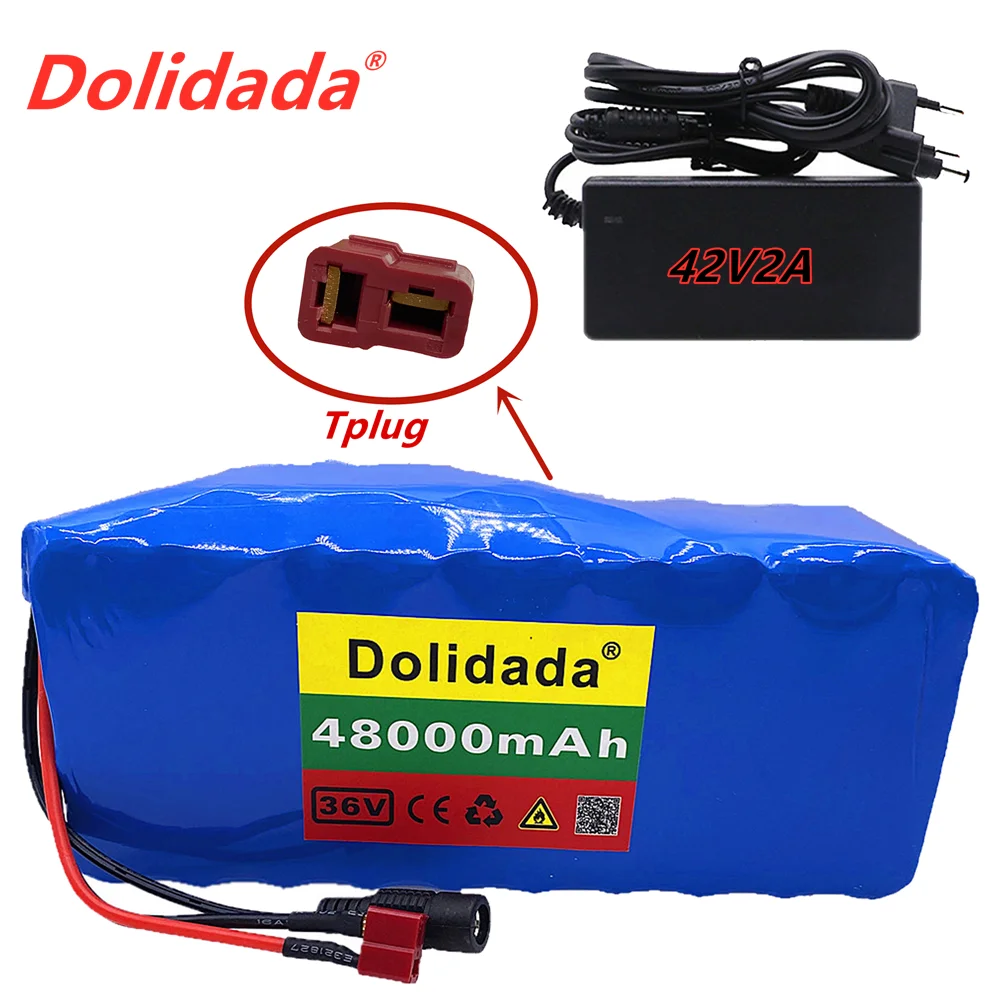 

100% Original 36V 48Ah 18650 Li ion Battery pack High Power Balance 36V48000mah Motorcycle Electric Bicycle Scooter BMS+Charger