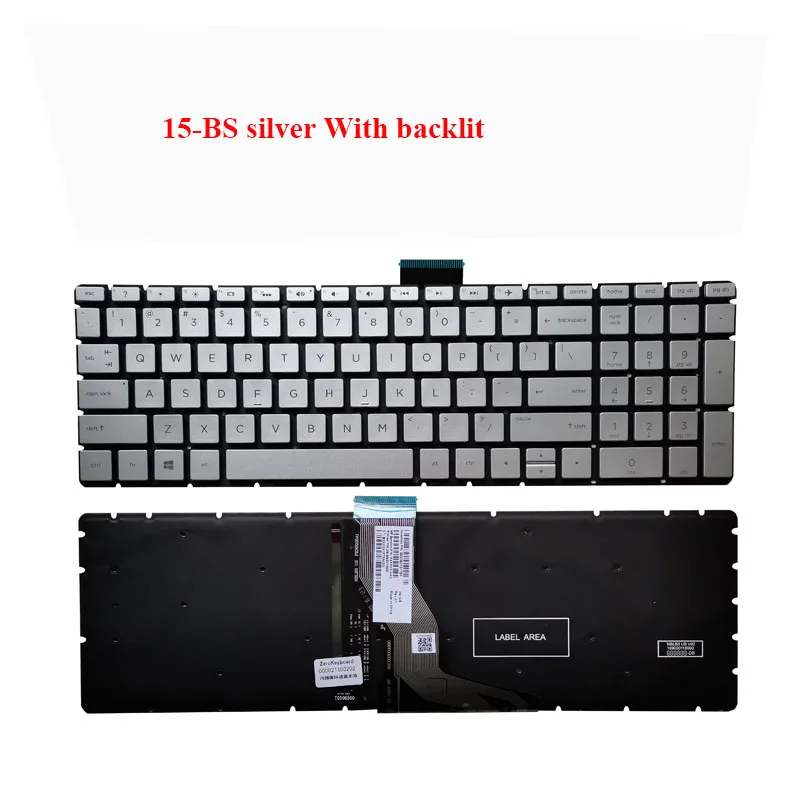 

US English Backlight Keyboard for HP ENVY X360 15 BS 15t-bs 15-BP 17 AK AR 17-BS 250 256 G6 notebook keyboard original NSK-XDVSQ