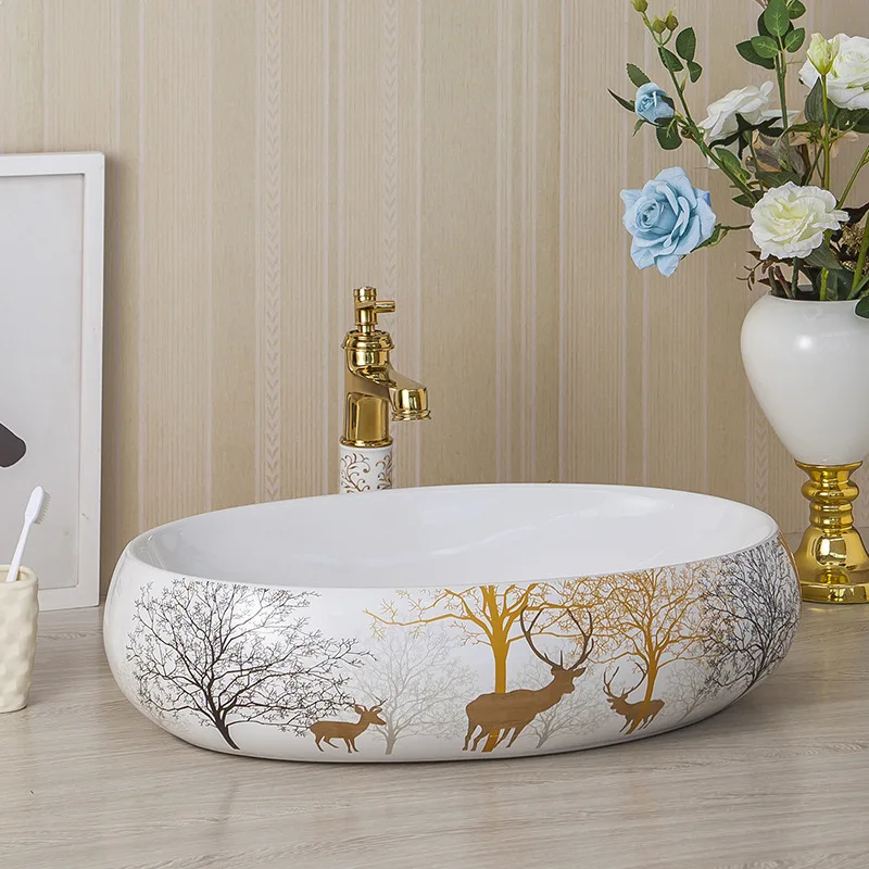 Table Basin Sink Set Ceramic Art Basin Bathroom Inter-Platform Basin Basin Nordic Style Hotel Homestay Washbasin
Table Basin Sink Set Ceramic Art Basin Bathroom Inter-Platform Basin Basin Nordic Style Hotel Homestay Washbasin