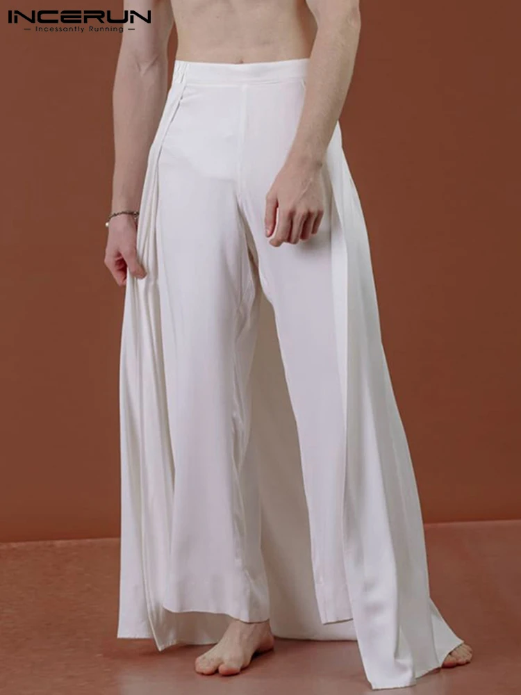 2022 Men Pants Loose Elastic Waist Translucent Streetwear Solid Color Wide Leg Trousers Men Casual Irregular Pants S-5XL INCERUN
2022 Men Pants Loose Elastic Waist Translucent Streetwear Solid Color Wide Leg Trousers Men Casual Irregular Pants S-5XL INCERUN