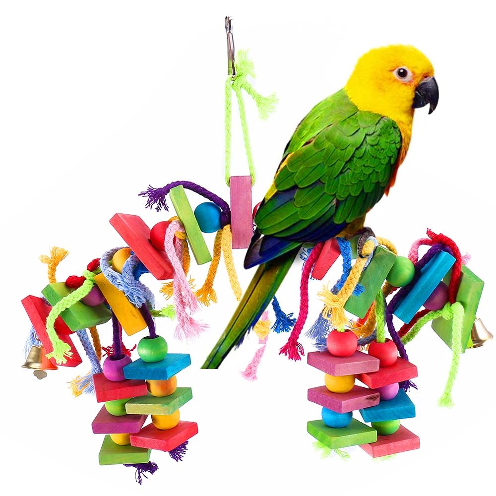 Bird Chewing Toy Multicolored Wooden Parrot Toys Chewing Hanging Toys Parrot Foraging Blocks for Birds Parrots Parakeets
Bird Chewing Toy Multicolored Wooden Parrot Toys Chewing Hanging Toys Parrot Foraging Blocks for Birds Parrots Parakeets