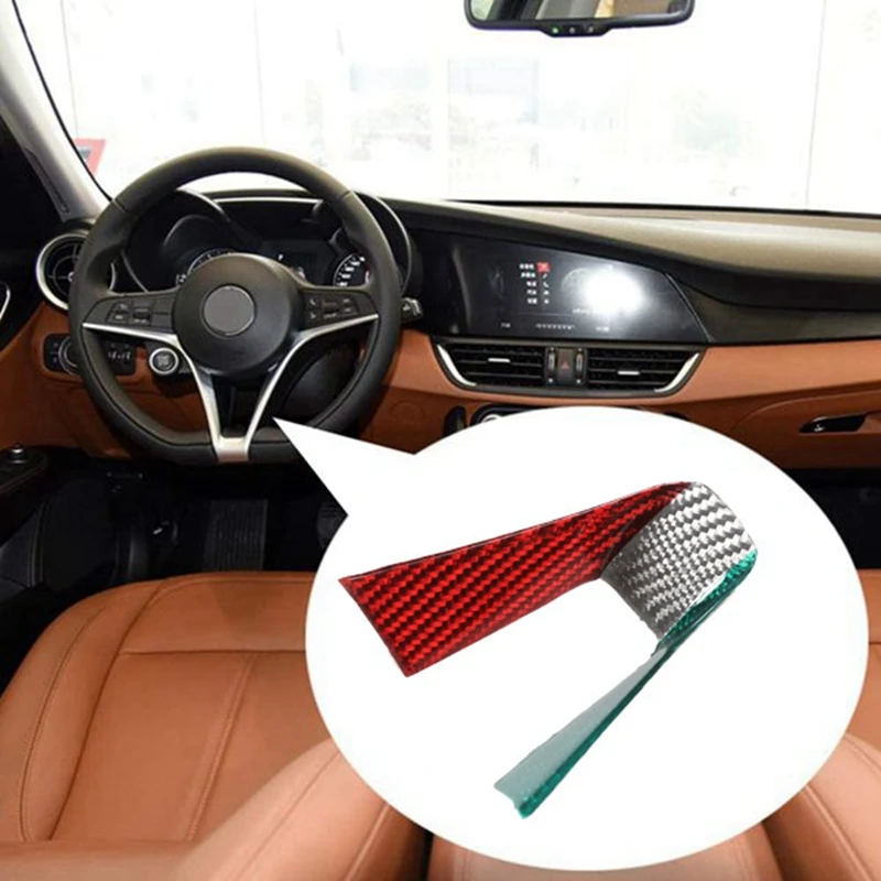 Carbon Fiber Steering Wheel Decoration U-Shaped Cover Frame Trim Sticker for Alfa Romeo Giulia Stelvio 2017-2019
Carbon Fiber Steering Wheel Decoration U-Shaped Cover Frame Trim Sticker for Alfa Romeo Giulia Stelvio 2017-2019