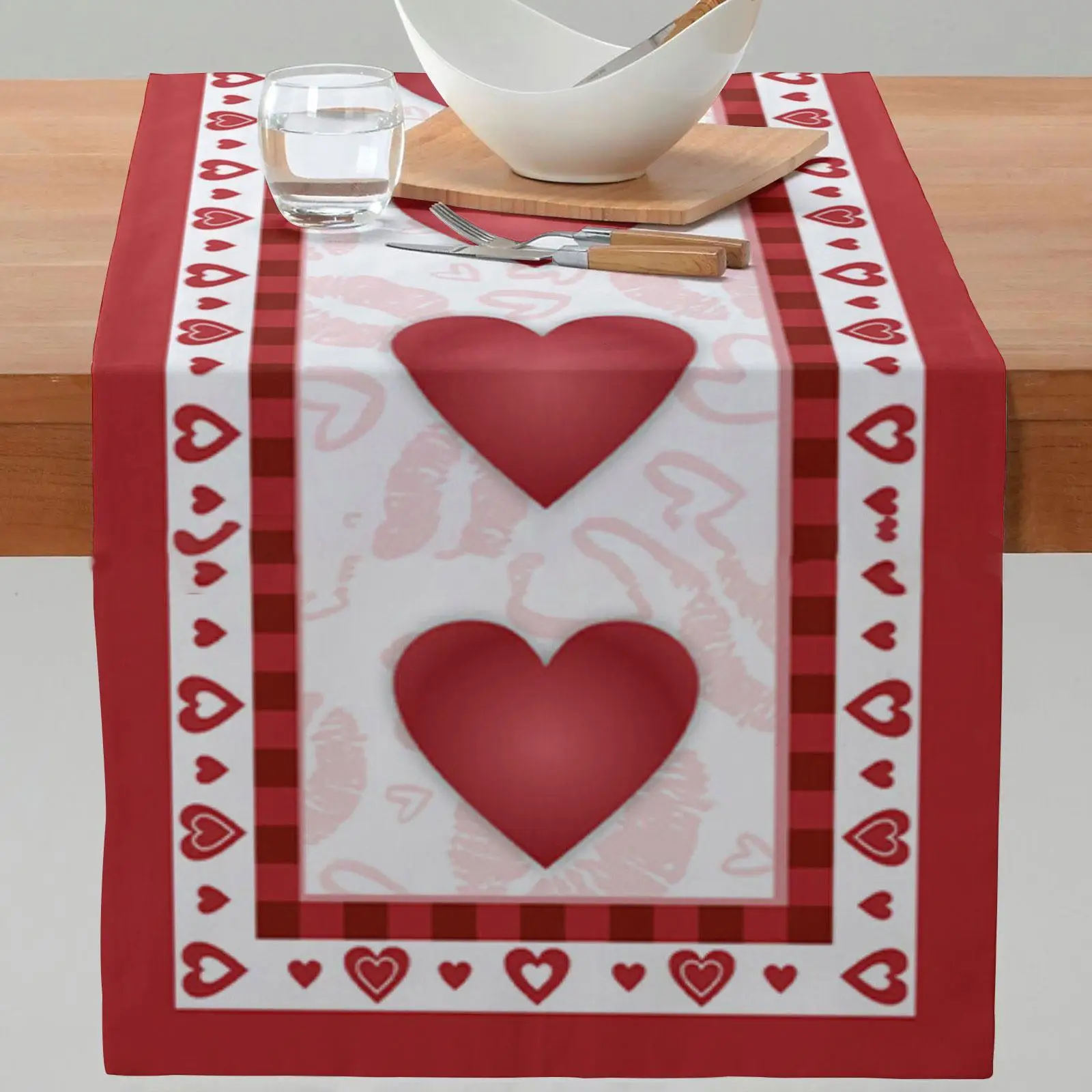 Valentines Day Heart Red Table Runner 13x72inch Farmhouse Home Outdoor Vintage Love Holiday Theme Gathering Dinner Party Decor
Valentines Day Heart Red Table Runner 13x72inch Farmhouse Home Outdoor Vintage Love Holiday Theme Gathering Dinner Party Decor