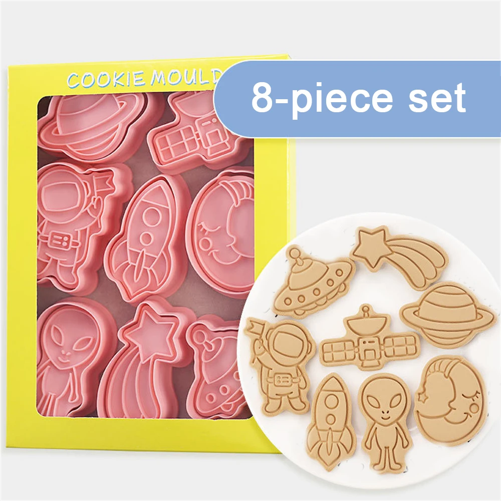 8Pcs/set Space Theme Biscuit Molds Moon Astronaut Cookie Cutter Set Press DIY Baking Accessories Pastry Biscuit Molds
8Pcs/set Space Theme Biscuit Molds Moon Astronaut Cookie Cutter Set Press DIY Baking Accessories Pastry Biscuit Molds