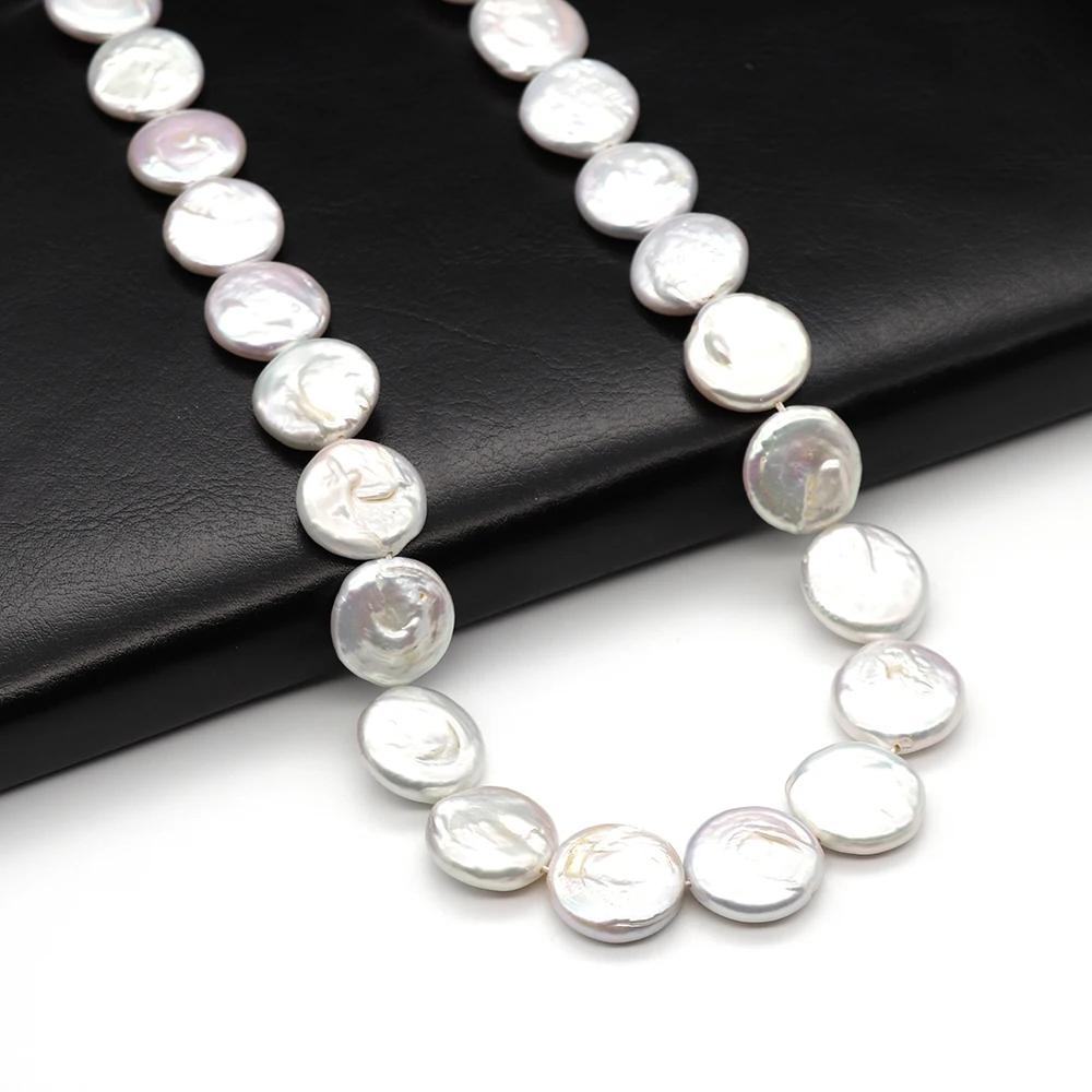 16-17mm High Quality Freshwater Natural Pearl Loose Beads Button Shape Perforated Irregular Face Jewelry Pendant for DIY Making 
16-17mm High Quality Freshwater Natural Pearl Loose Beads Button Shape Perforated Irregular Face Jewelry Pendant for DIY Making