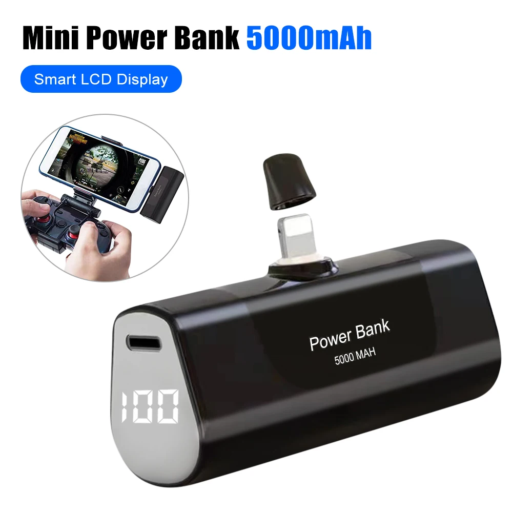 Mini Power Bank 5000mAh External Battery Charger with LCD Display Fast Charging Portable Mobile Phone Charger For iPhone Samsung
Mini Power Bank 5000mAh External Battery Charger with LCD Display Fast Charging Portable Mobile Phone Charger For iPhone Samsung