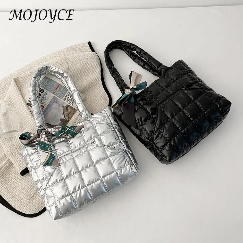 Shoulder Bag Retro Pure Color Underarm Bags Cotton Bow Feather Down Handbag with Bow Lattice Crossbody Bag
Shoulder Bag Retro Pure Color Underarm Bags Cotton Bow Feather Down Handbag with Bow Lattice Crossbody Bag