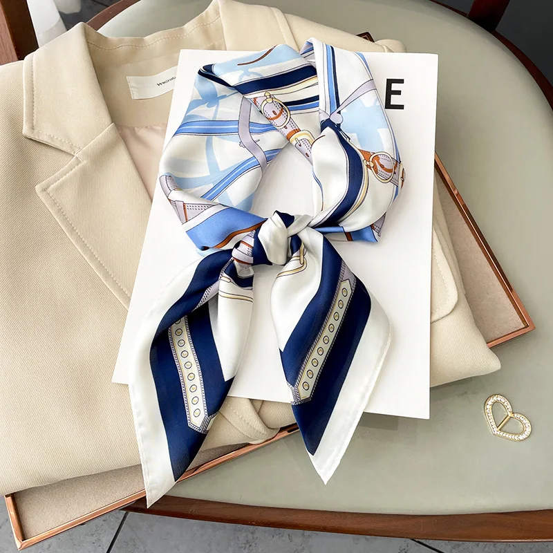 2022 Spring New Silk Scarf Women Square Shawls and Wraps Hairband Foulard Neckerchief Female Print Lady Neck Headband Bag Tie
2022 Spring New Silk Scarf Women Square Shawls and Wraps Hairband Foulard Neckerchief Female Print Lady Neck Headband Bag Tie