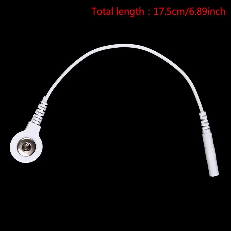 

Hot New 5 Pieces Adapter Tieline Short Cables Electrode Wires With Snap 3.5mm Plug Hole 2.0mm For Massager Machine Use