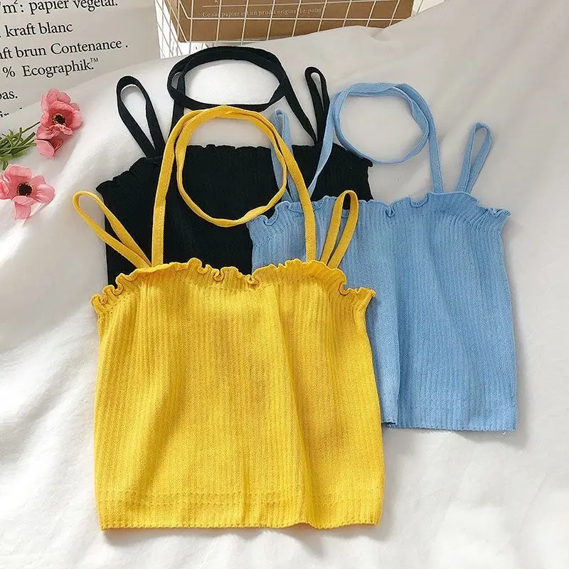 OUMEA Women Knitting Halter Cami Tops Ruffle Neckline Summer Hot Chic Tops Slim Fit Sleeveless Sexy Rib Tops
OUMEA Women Knitting Halter Cami Tops Ruffle Neckline Summer Hot Chic Tops Slim Fit Sleeveless Sexy Rib Tops