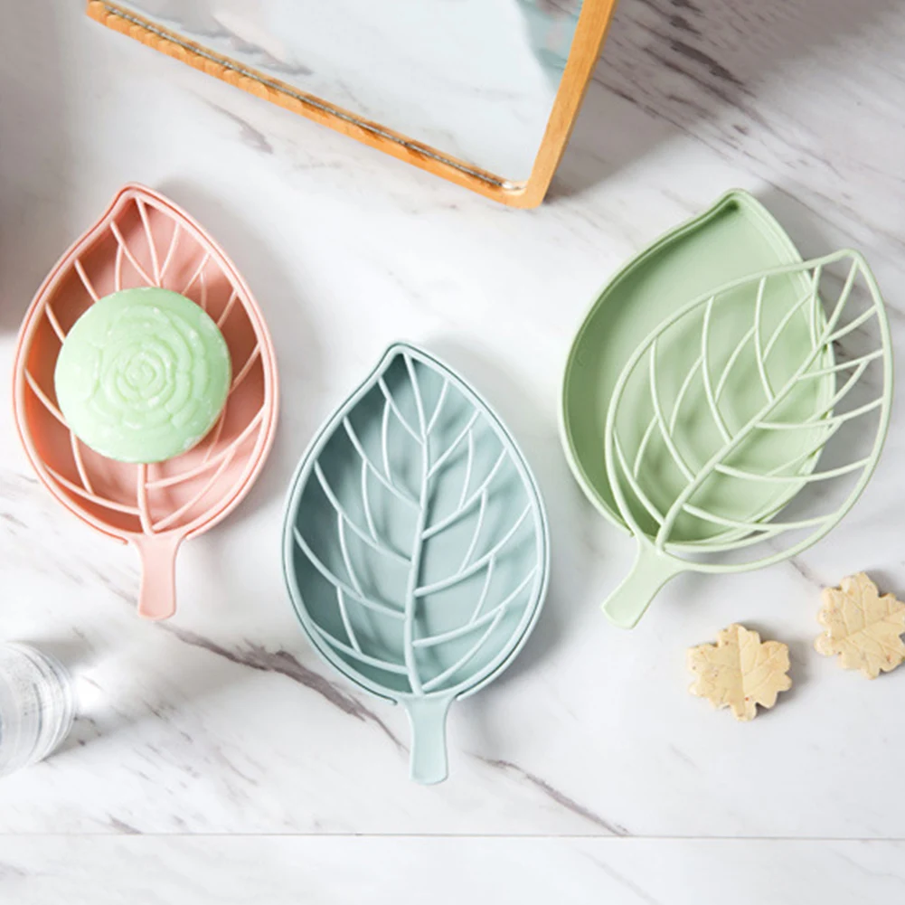 Bathroom Soap Dish Holder 3 Colors Leaf Shape Soap Tray Drain Soap Box Shower Toilet Shower Tray Draining Rack Bathroom Supplies
Bathroom Soap Dish Holder 3 Colors Leaf Shape Soap Tray Drain Soap Box Shower Toilet Shower Tray Draining Rack Bathroom Supplies