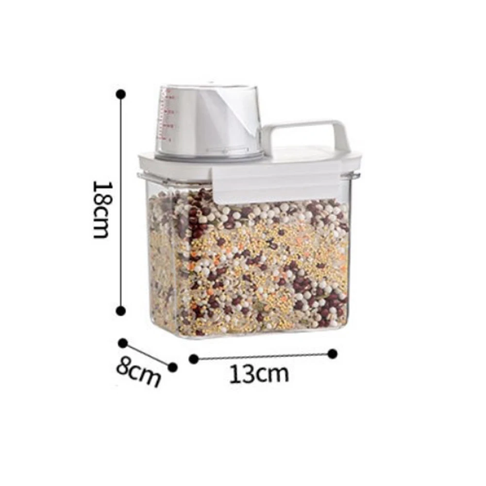 1pc 1100/1800/2300ml Sealed Food Storage Box Cereal Candy Dried Jars With Lid & Cup Fridge Storage Containers Kitchen Organizer
1pc 1100/1800/2300ml Sealed Food Storage Box Cereal Candy Dried Jars With Lid & Cup Fridge Storage Containers Kitchen Organizer