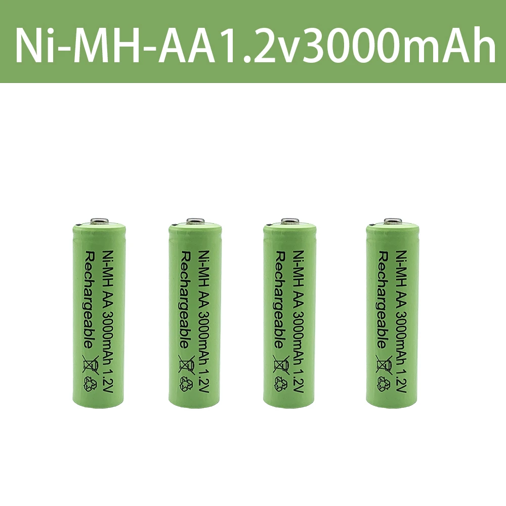 

2023 lote 1,2V 3000 mAh NI MH AA предварительно заряженные аккумуляторные батареи NI-MH перезаряжаемые Аккумуляторы AA для микрофонов