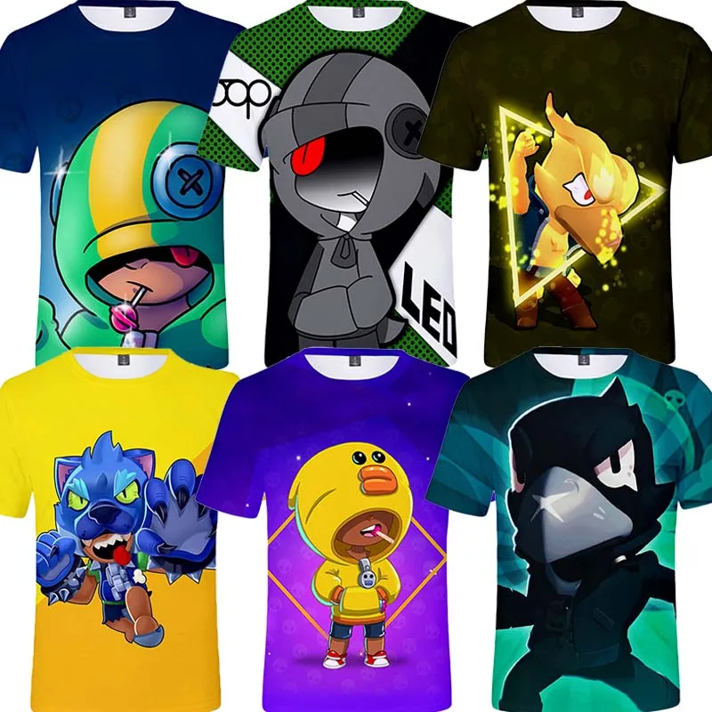 Cute Crow T Shirts ALL Character Barley and Star,Children Shoot Game 3D T-shirt Clothing Kids Crow Tops Boys Girls 
Cute Crow T Shirts ALL Character Barley and Star,Children Shoot Game 3D T-shirt Clothing Kids Crow Tops Boys Girls