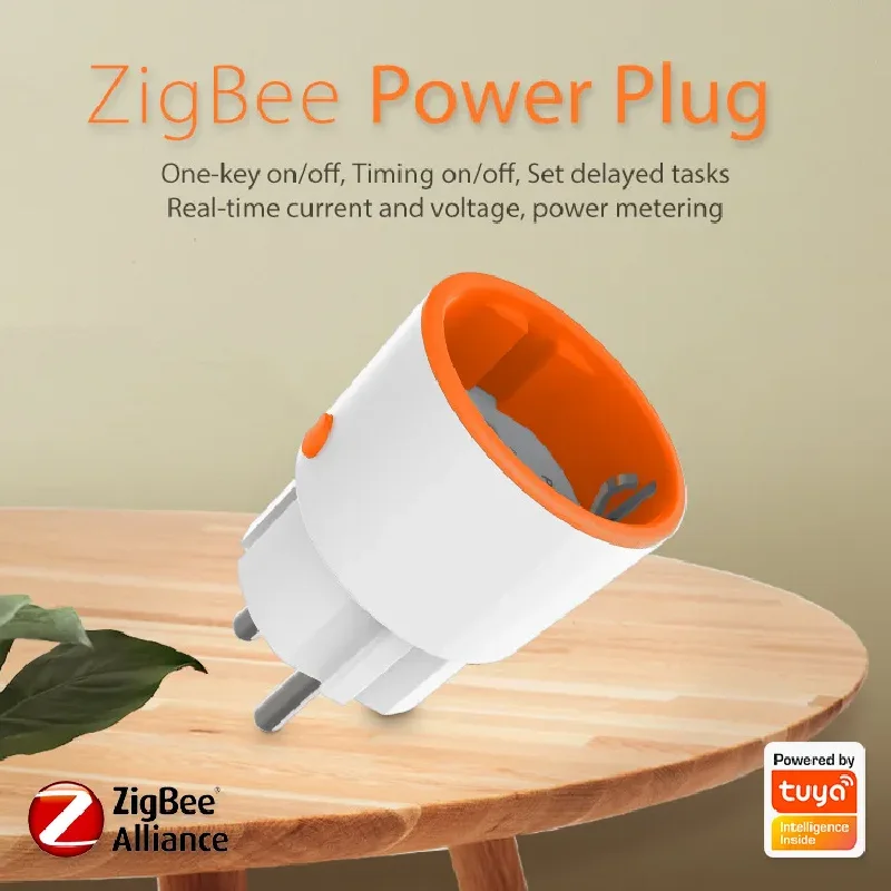 

New EU 16A Zigbee/WiFi Smart Plug Socket With Power Energy Monitor Multi Plug Tuya APP Control Works With Alexa Google Home