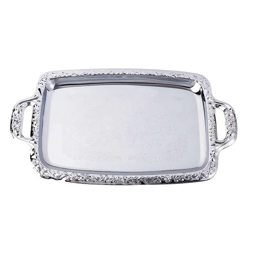 Tray Serving Platemetal Dishstorage Silver Container Table Bread Coffee Kitchen Tableware Jewelry Vanity Dessert Steel Appetizer
Tray Serving Platemetal Dishstorage Silver Container Table Bread Coffee Kitchen Tableware Jewelry Vanity Dessert Steel Appetizer
