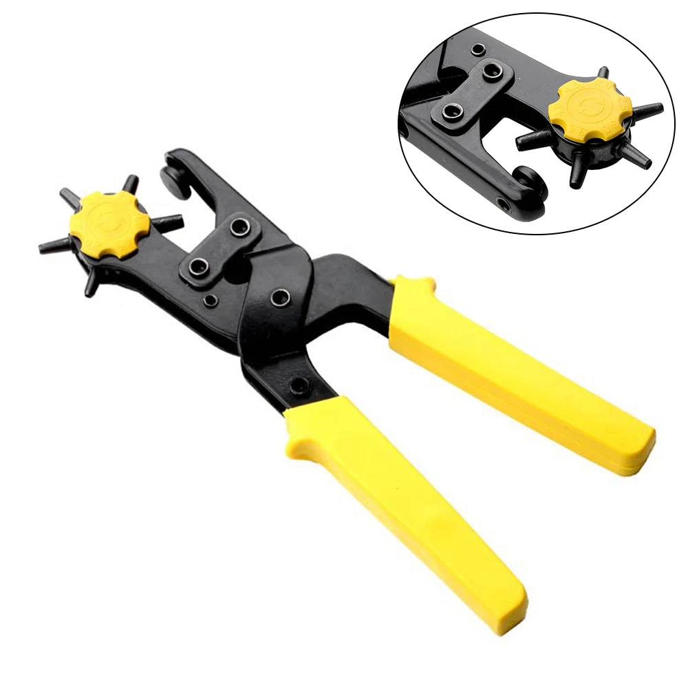 Hole Punch Rotary Hole Plier Heavy Duty 6 Round Hole Punch Tool Round Mouth2-4.5mm German Straight Style for Leather Watch Strap
Hole Punch Rotary Hole Plier Heavy Duty 6 Round Hole Punch Tool Round Mouth2-4.5mm German Straight Style for Leather Watch Strap